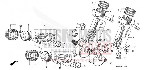 VILEBREQUIN/PISTON VF750CV de 1997